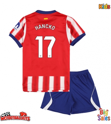 Atletico Madrid David Hancko #17 Replica Home Stadium Kit for Kids 2026-27 Short Sleeve (+ pants)